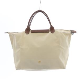 Longchamp ルプリアージュ DEPOSE トートバッグ レザー M アイボリー ブラウン