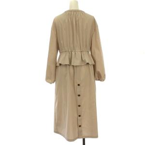 Diagram 21SS ワンピース ギャザー ロング ジップアップ 長袖 36 S グレージュ