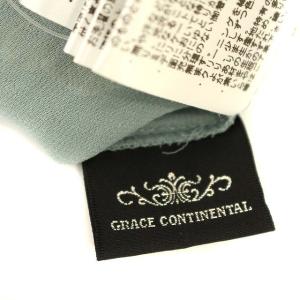 GRACE CONTINENTAL 21SS ブラウス レース 花柄 刺繍 36 セージグリーン