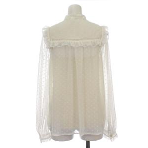 GRACE CONTINENTAL 21SS ブラウス シャツ シースルー レース ハート柄 36 S ホワイト