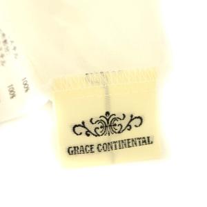 GRACE CONTINENTAL 21SS ブラウス シャツ シースルー レース ハート柄 36 S ホワイト