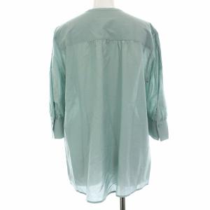 ANAYI 20SS ブラウス シャツ コットン リネン混 七分袖 38 ライトブルー