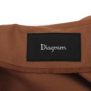 Diagram 21AW ブラウス シャツ 長袖 フリル 36 S ブラウン