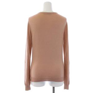 VALENTINO 長袖 ニットカーディガン フリル シルク カシミヤ混 薄手 ピンク