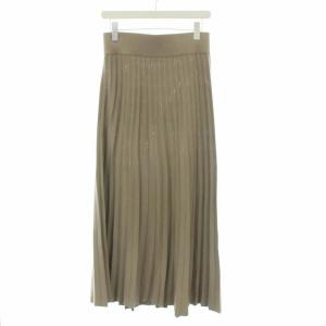 Deuxieme Classe 20SS Beauty Pleated スカート ニット 38 ベージュ