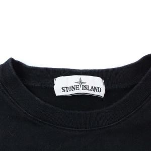 STONE ISLAND ヘビーウェイトコットンクルーネックL/Sカットソー S 黒