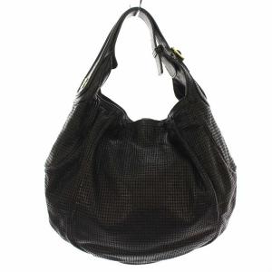 GIVENCHY ハンドバッグ トートバッグ パンチングレザー メッシュ ロゴ金具 ブラック
