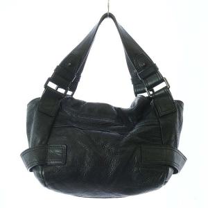 GIVENCHY ハンドバッグ デュアルハンドル レザー 金具プレート 黒