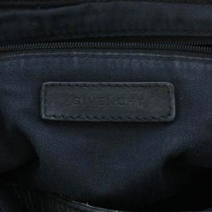 GIVENCHY ハンドバッグ デュアルハンドル レザー 金具プレート 黒