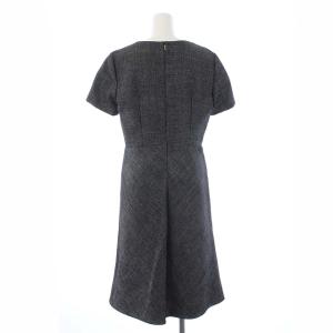EPOCA 18AW ツイード 半袖 ワンピース ロング 42 M グレー