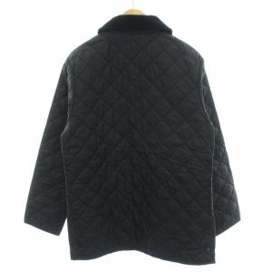 Barbour キルティングコート アウター ミドル ナイロン 襟コーデュロイ S ブラック