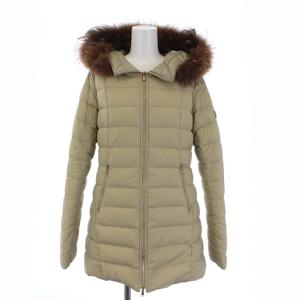 TATRAS BRIDA リバーシブル ダウンコート ロング ジップアップ フード ラクーンファー 02