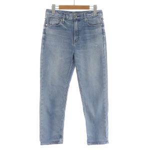 EIGHTY'S デニムパンツ ジーンズ スリム ダメージ加工 コットン 25 ライトブルー