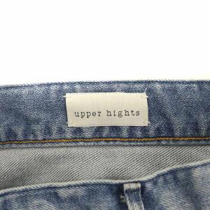 upper hights EIGHTY'S デニムパンツ ジーンズ スリム ダメージ加工 コットン 25 ライトブルー