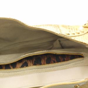 DOLCE&GABBANA ワンショルダーバッグ ハンドバッグ パイソン レザー チェーン ベージュ