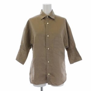 近年モデル J.BRADLEY CUFF SHIRT シャツ 刺繍ロゴ リネン 00 ベージュ