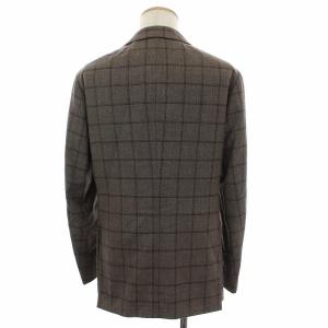 Brilla per il gusto シングルスーツ セットアップ テーラードジャケット 2B チェック パンツ 48 ブラウン