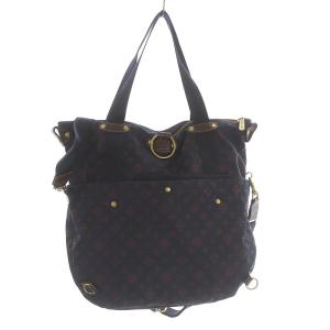 russet トートバッグ ショルダーバッグ 3way 総柄 ナイロン ネイビー レッド ブラウン