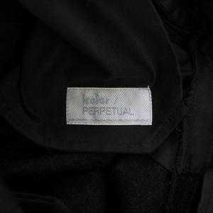 kolor PERPETUALラインパンツ ジップフライ サイドライン ウール カシミヤ 1 ブラック