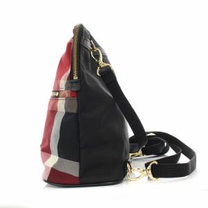 BLUE LABEL CRESTBRIDGE チェック リュックサック デイパック ナイロン レッド ブラック