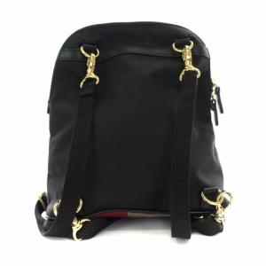 BLUE LABEL CRESTBRIDGE チェック リュックサック デイパック ナイロン レッド ブラック