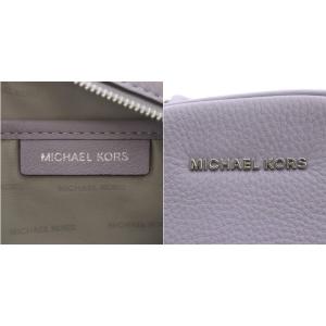 MICHAEL KORS ショルダーバッグ ポシェット ミニバッグ タッセル ロゴ チェーン レザー パープル