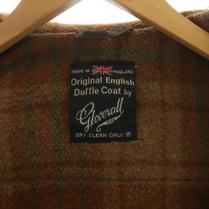 GLOVERALL ダッフルコート ロング丈 フード ウール ブラウン