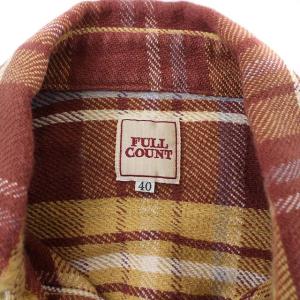 FULLCOUNT 長袖 ネルシャツ チェック コットン 40 L ブラウン ベージュ