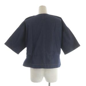 me ISSEY MIYAKE 19AW セットアップ ノーカラージャケット ワイドパンツ インディゴ