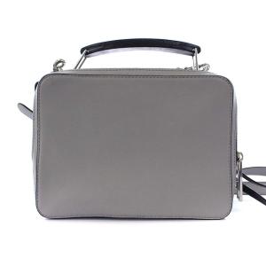 MARC JACOBS ザ テクスチャード THE BOX ショルダーバッグ ハンドバッグ 2way グレー