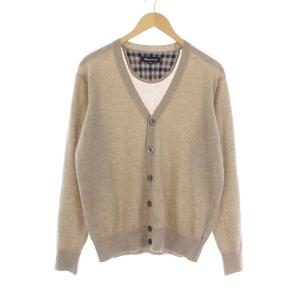 カーディガン カシミヤ100％ M ベージュ