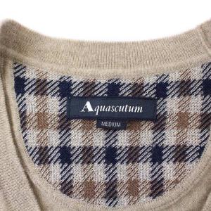 Aquascutum カーディガン カシミヤ100％ M ベージュ