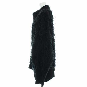 Ameri VINTAGE 21AW 2WAY FLUFFY FRINGE KNIT カーディガン F ブラック