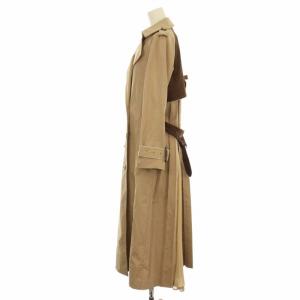 Ameri VINTAGE AMERI バックプリーツトレンチコート ロング マキシ丈 シフォン 切替 ベージュ