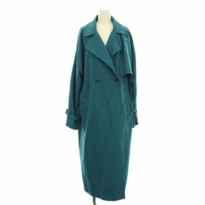 AMERI シースルーバックプリーツトレンチコート ロング マキシ丈 切替 M