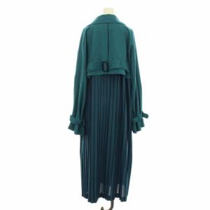 Ameri VINTAGE AMERI シースルーバックプリーツトレンチコート ロング マキシ丈 切替 M