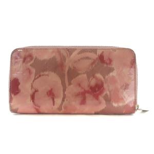 LOUIS VUITTON ジッピーウォレット ヴェルニ ローズヴェルール イカットフラワー マルチカラー M90020