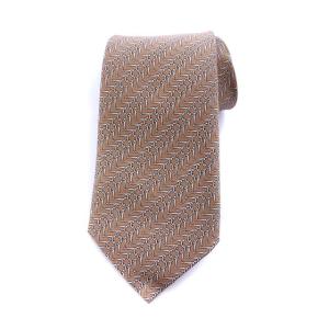 ネクタイ レギュラータイ シルク100％ 総柄 ブラウン