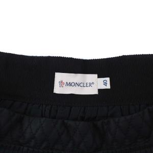 MONCLER 17AW GONNA ひざ丈 フレアスカート キルティング 切替 40 M ブラック