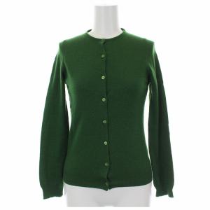 カーディガン ニット カシミヤ ラメ 長袖 1 S 緑 グリーン