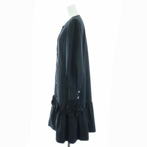 M'S GRACY 21年製 ノーカラーコート 38 黒