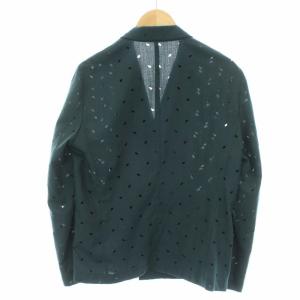 EMPORIO ARMANI カットワークジャケット アウター ジップアップ グリーン