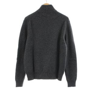 POLO RALPH LAUREN 近年モデル ニット セーター カットソー ハーフジップ ホース刺繍 ウール カシミヤ混 M グレー 710681666012