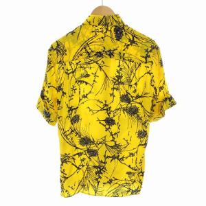 HAIDER ACKERMANN ボタンダウンシャツ 総柄 シルク XS イエロー