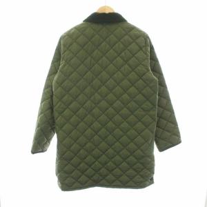 Barbour キルティングジャケット 中綿ジャケット 襟コーデュロイ 40 カーキ 1802189