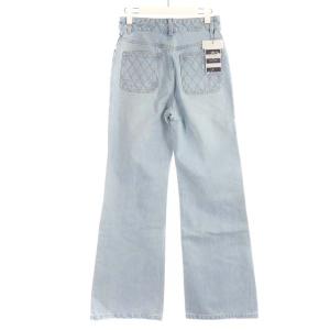 BORDERS at BALCONY 22SS FLARE DENIM PANTS デニムパンツ ジーンズ ロング ブーツカット 36 S LIGHT INDIGO