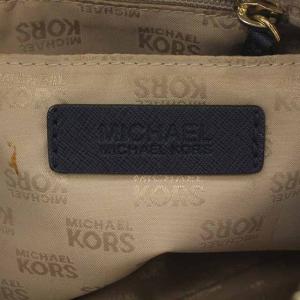 MICHAEL Michael Kors サフィアーノ スモール サッチェル ハンドバッグ ショルダーバッグ 2WAY レザー ブルー