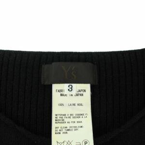 Y's for men 07AW ニット セーター 長袖 ハイゲージ ウール 3 ブラック