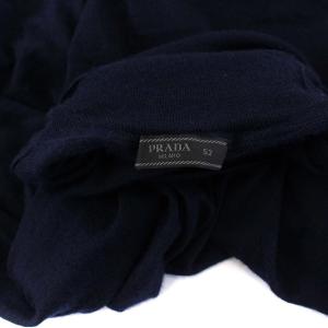 PRADA 17年製 ニット セーター 長袖 タートルネック カシミヤ100％ 52 ネイビー
