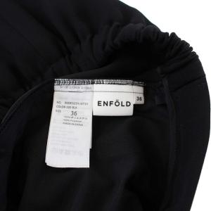 ENFOLD 21SS TROUSERS センタープレステーパードパンツ イージー 36 ブラック